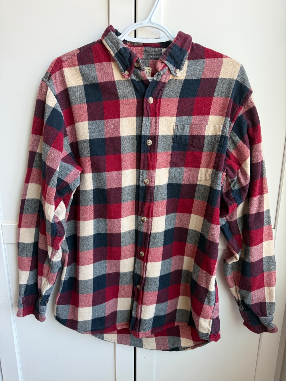 100% Cotton Red Head Brand Co. Plaid Flannel Button-Up Shirt Men’s M
